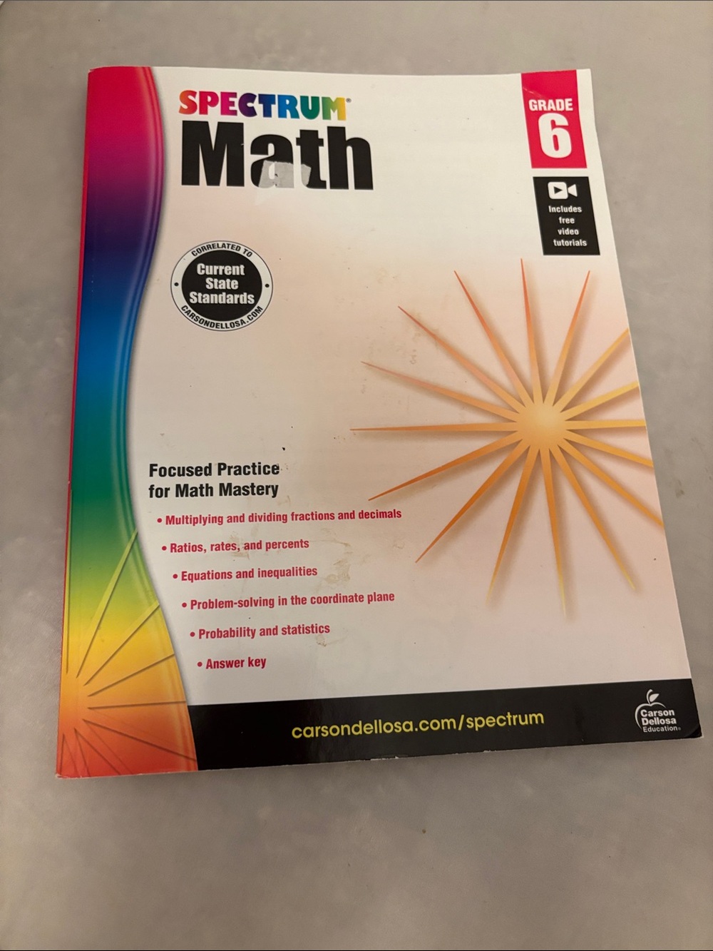 Spectrum Math Grade 6 (Carson Dellosa Education) Paperback Book